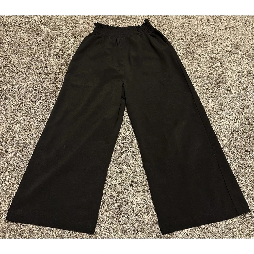 Girl's H&M Flowy Black Wide Leg Pants - US 12